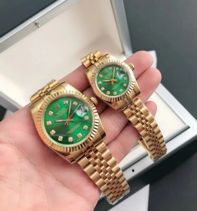 Rolex Datejust 36/28mm RG/RG Jub Green/Dial