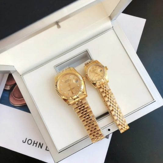 Rolex Datejust 36mm / 28mm Rose Gold – Jubilee Bracelet – Gold Dial