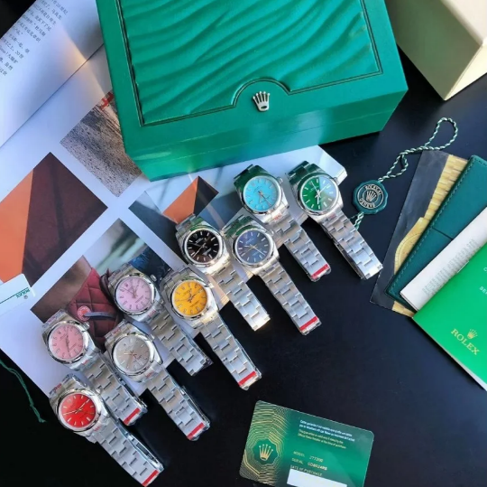 Rolex Oyster Perpetual 31/41mm SS/SS Red/Stk