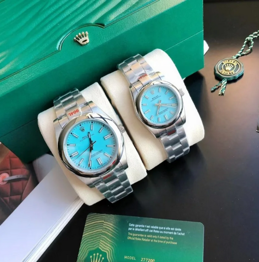 Rolex Oyster Perpetual 31/41mm Stainless Steel Tiffany Blue Dial Watch
