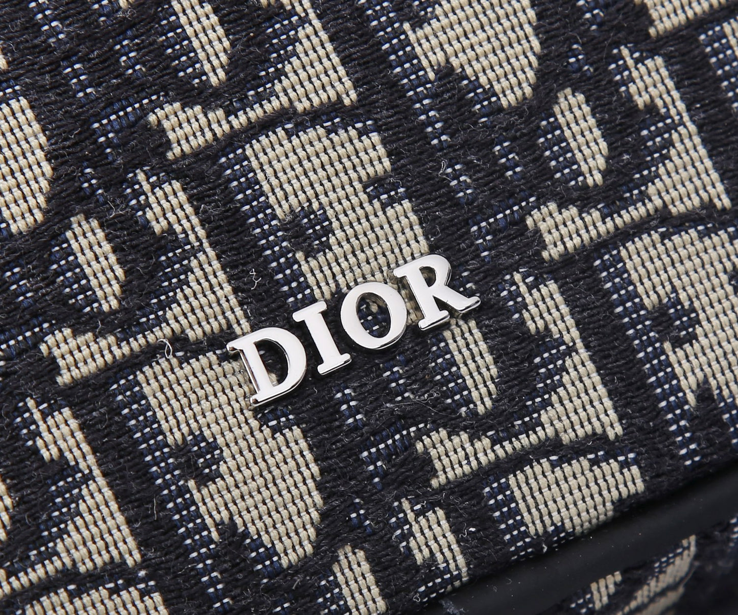 Dior Messenger Bag – Black Oblique Canvas with Black Pebbled Leather | Tiger Edition Gift Box