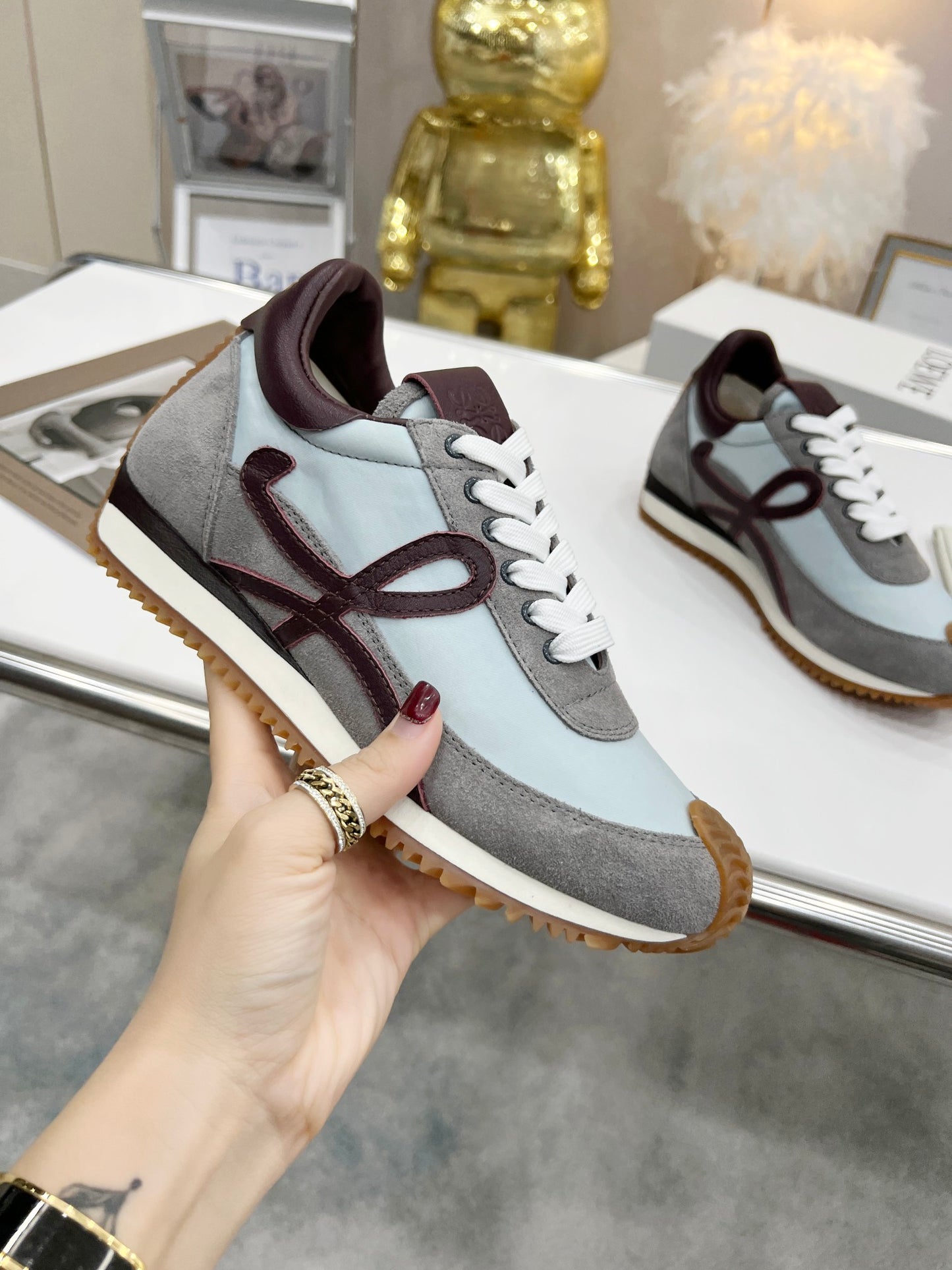 LOEWE 2022 Collection Latest Colorways - Couple Edition 2nd Generation Training Shoes Gry