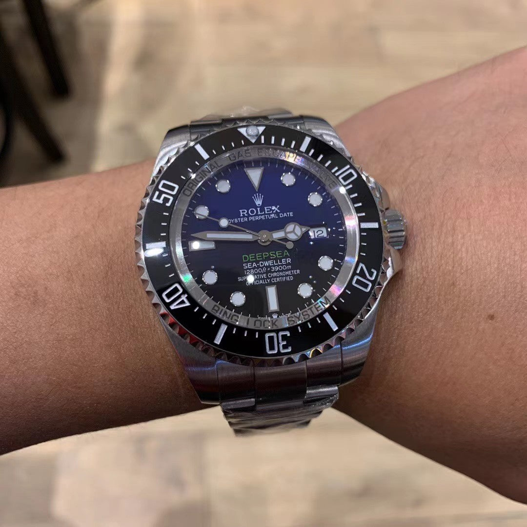 Rolex Deepsea – Blue-Green Lume 44mm Premium Replica Dive Watch