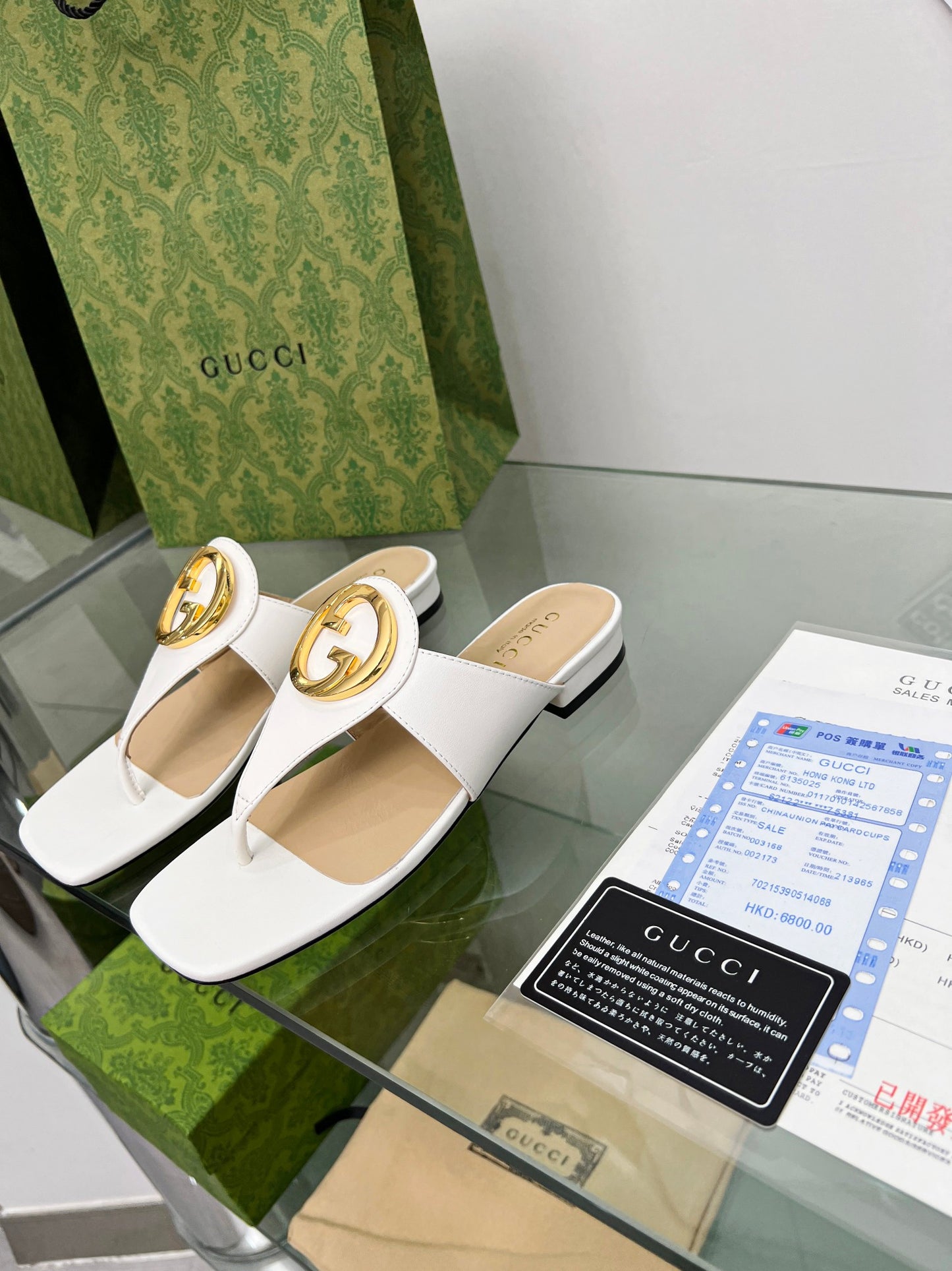 2023 Gucci-Inspired Square Toe Flip-Flops – Rubber or Leather Sole