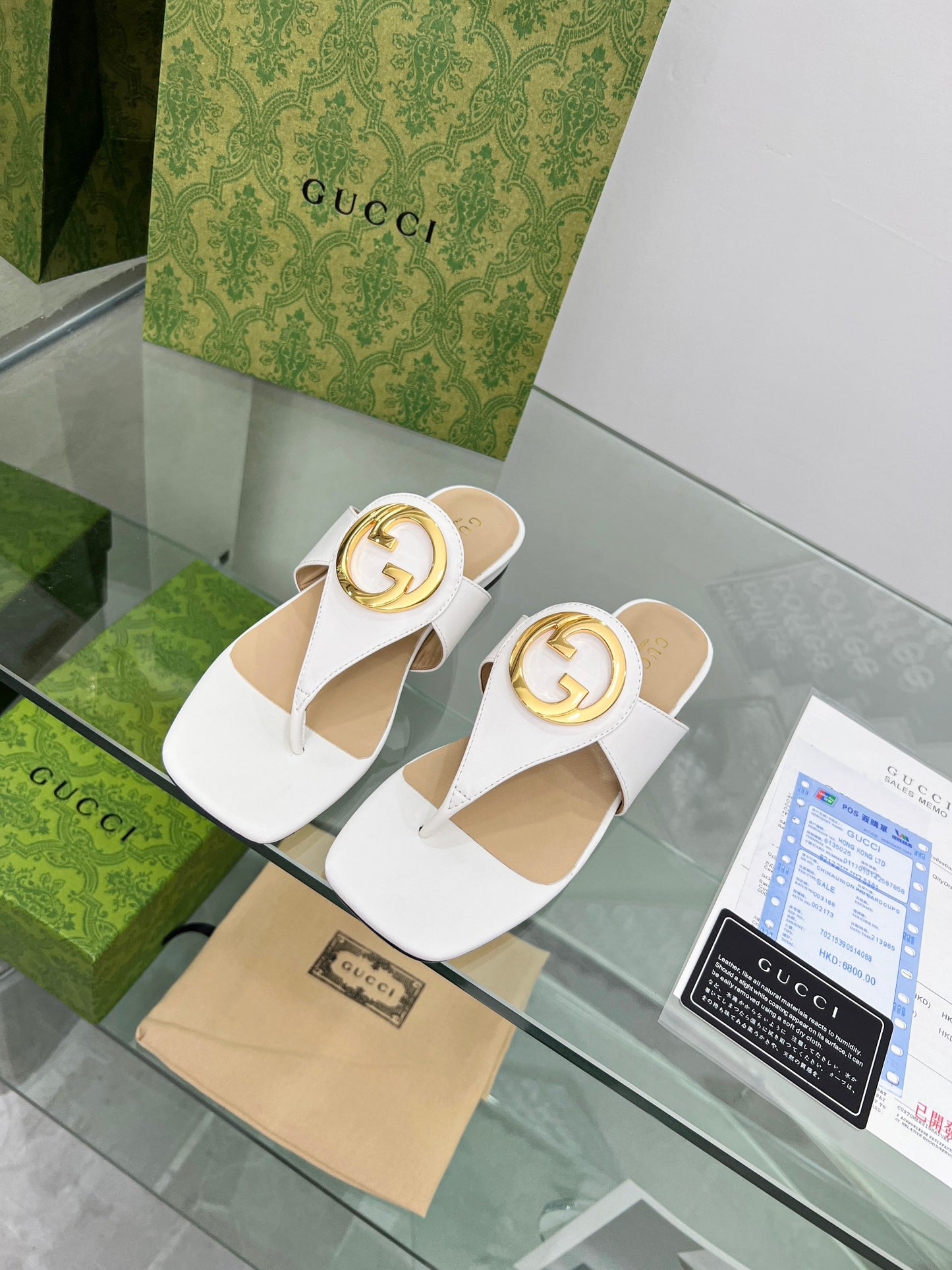 2023 Gucci-Inspired Square Toe Flip-Flops – Rubber or Leather Sole