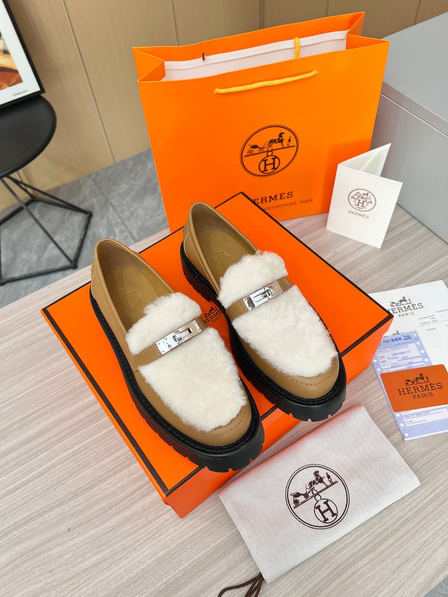 Hermes 2024 Fall Collection Handmade Luxury Shoes Wh