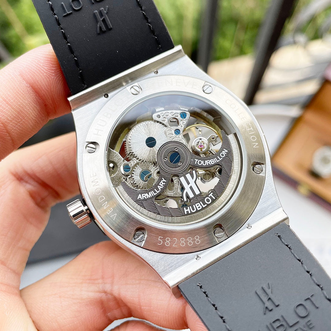 Hublot Boutique Men's Watch – White Shell / Rose Shell | Automatic 42mm