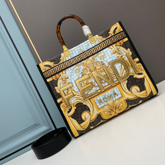 FENDI X Versace Printed Tote Bag Wb