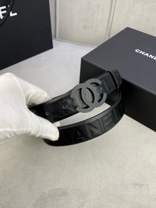 Chanel Belt – Signature Logo Pattern & Colorful Metal Buckle