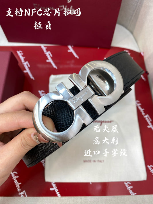 Ferragamo Belt – Authentic Italian Leather & NFC Chip