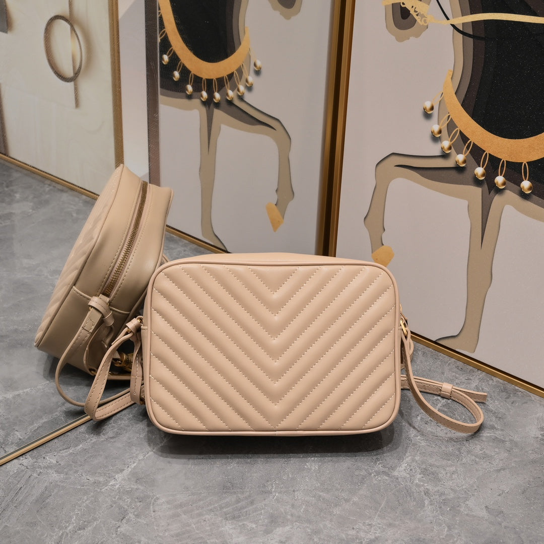 Lou Camera Bag – Leather with Hardware | 100% Italian Calfskin
