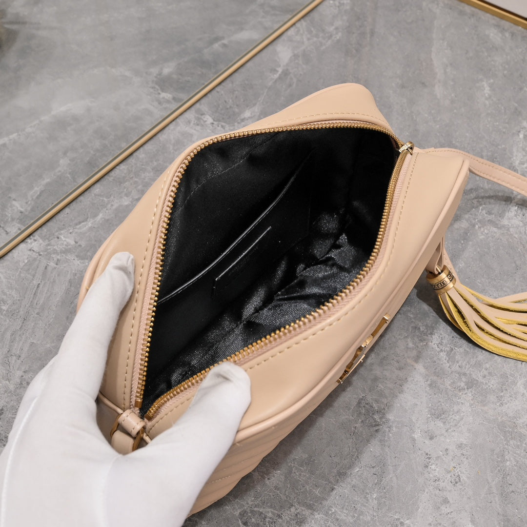 Lou Camera Bag – Leather with Hardware | 100% Italian Calfskin