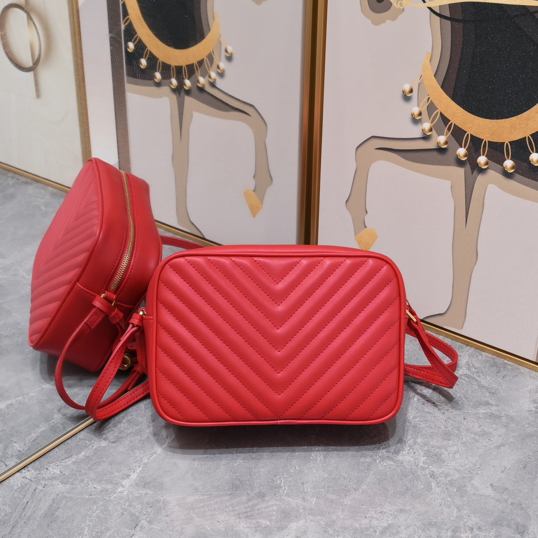 Lou Camera Bag – Leather with Hardware | 100% Italian Calfskin