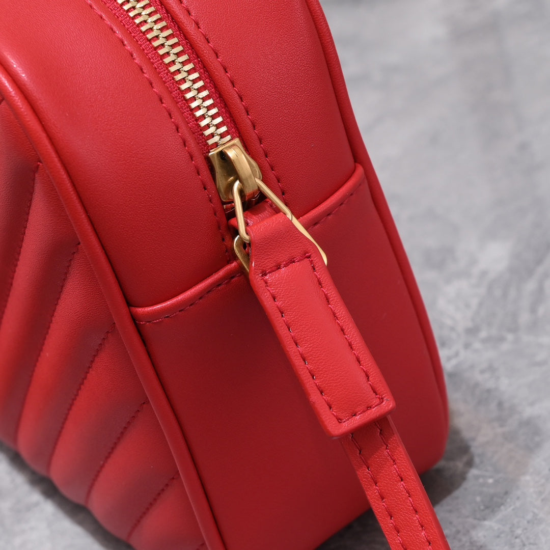 Lou Camera Bag – Leather with Hardware | 100% Italian Calfskin