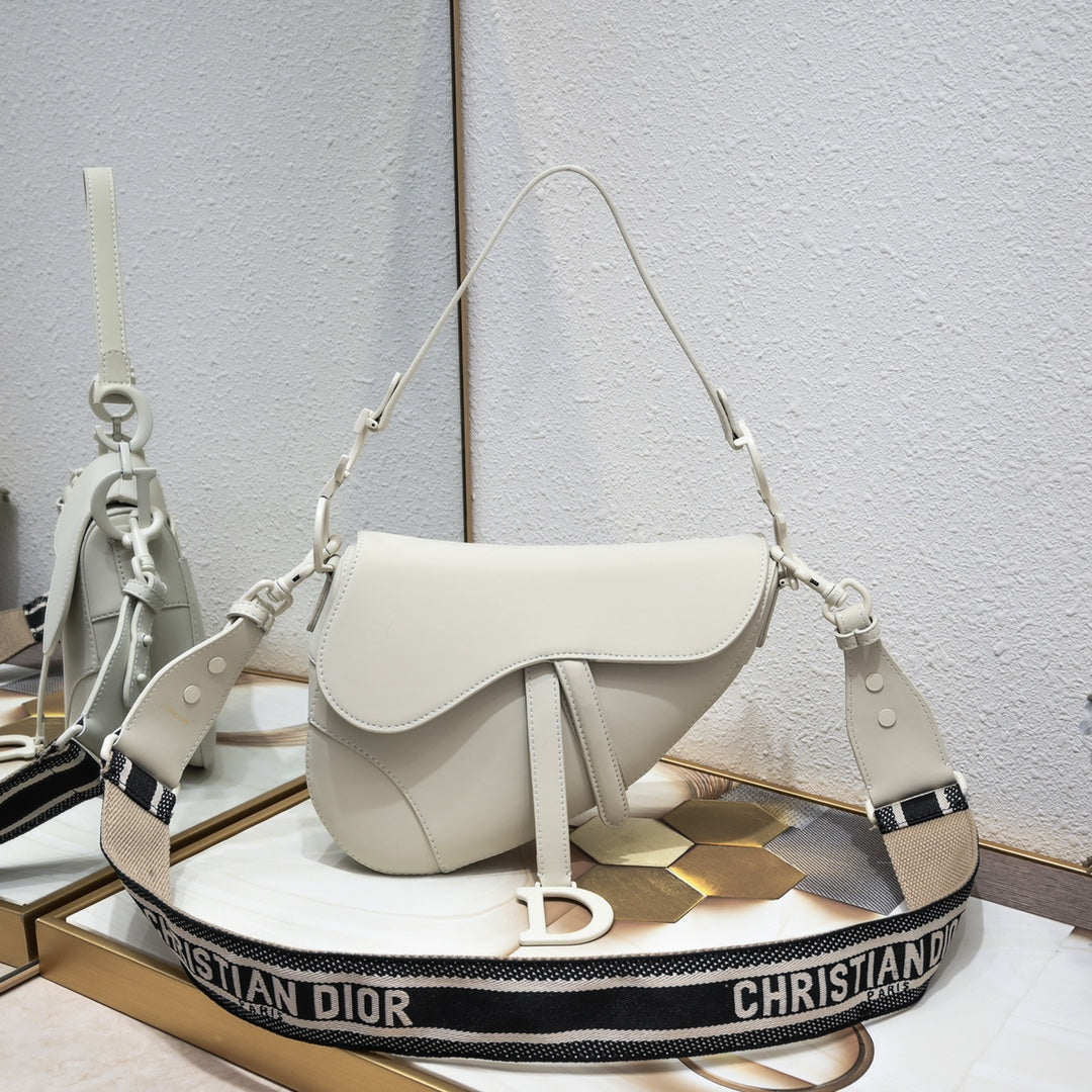 Dior Saddle Bag – Large Matte Series | Black, White, Nude, Gray