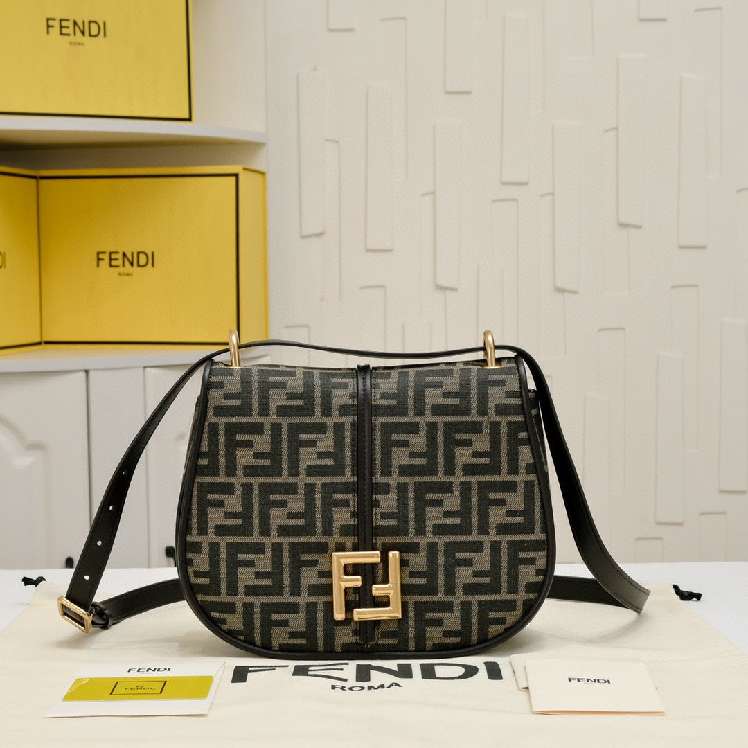 FENDI C'Mon Large Bag 6652 with Chain blk
