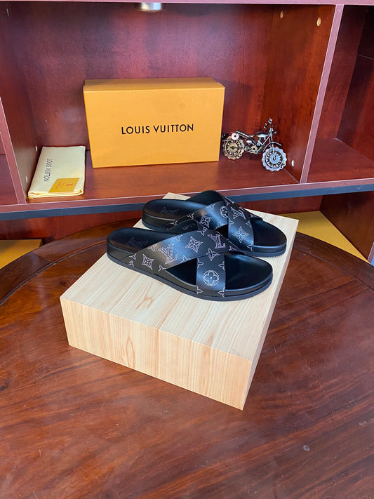 LV-Inspired Luxury Slides – Unisex