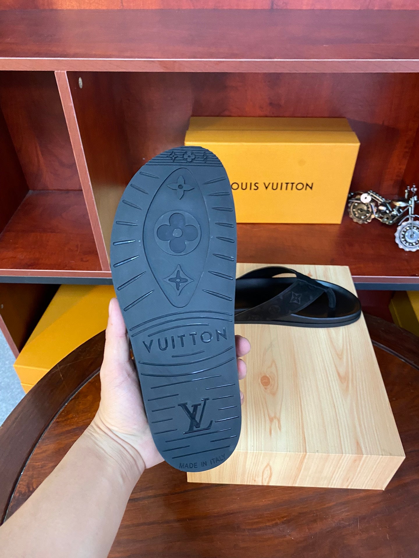 LV-Inspired Sandals