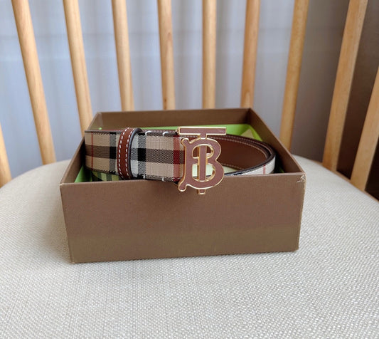 Burberry Belt – Italian Leather & TB Logo Buckle