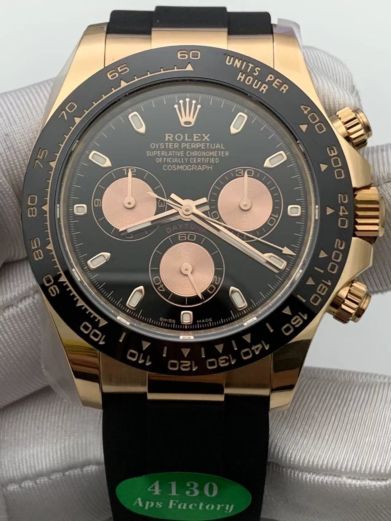 Tungsten Daytona Rose Gold Style – Bold Luxury. Race-Ready Feel.