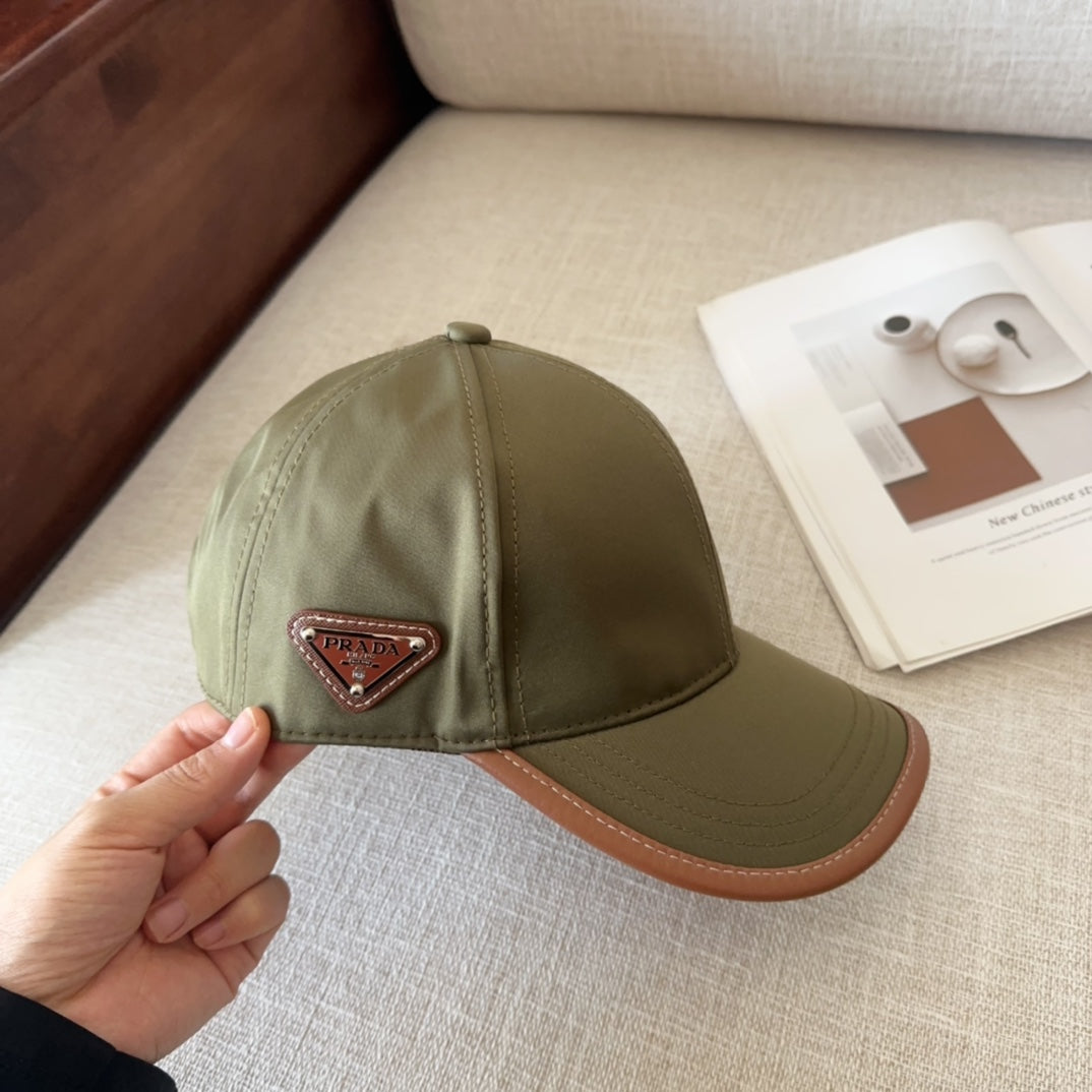 Prada Embroidered Logo Baseball Cap