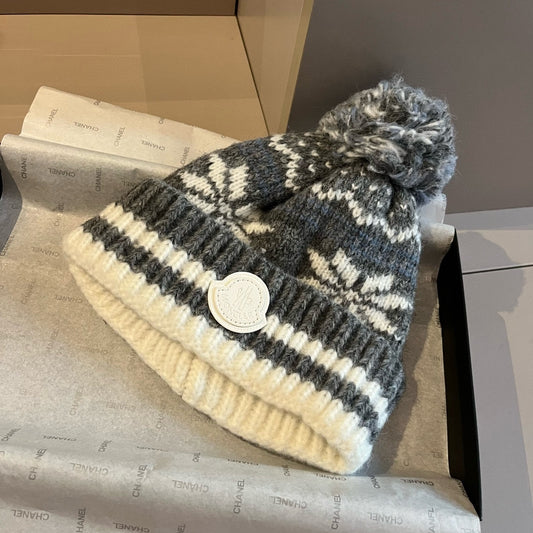 Moncler Cap – New Knit Wool Hat with Fleece Lining