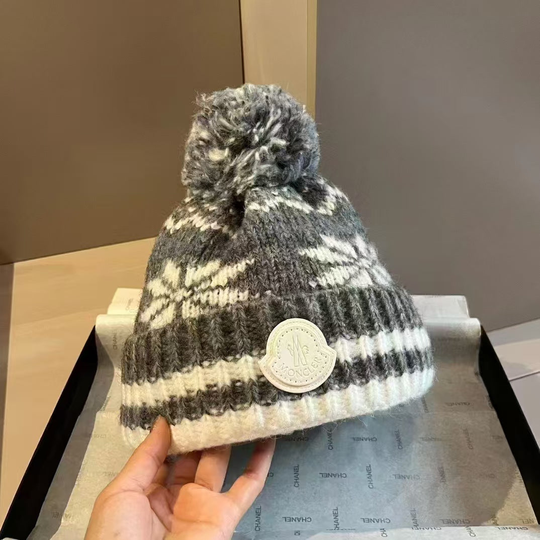Moncler Cap – New Knit Wool Hat with Fleece Lining