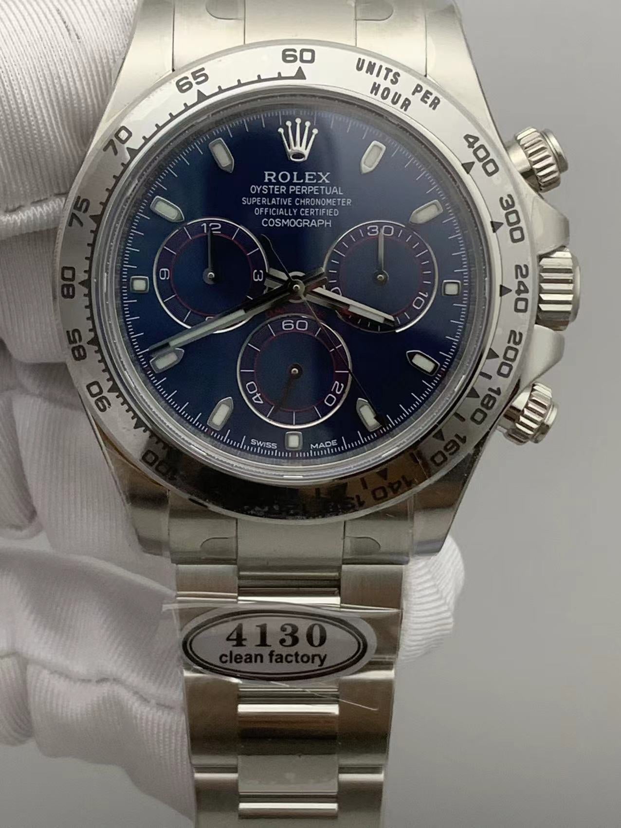 Super Clean Factory Daytona 116509 Silver Dial | Cal. 4130 | 904L Steel | Engraved Bezel