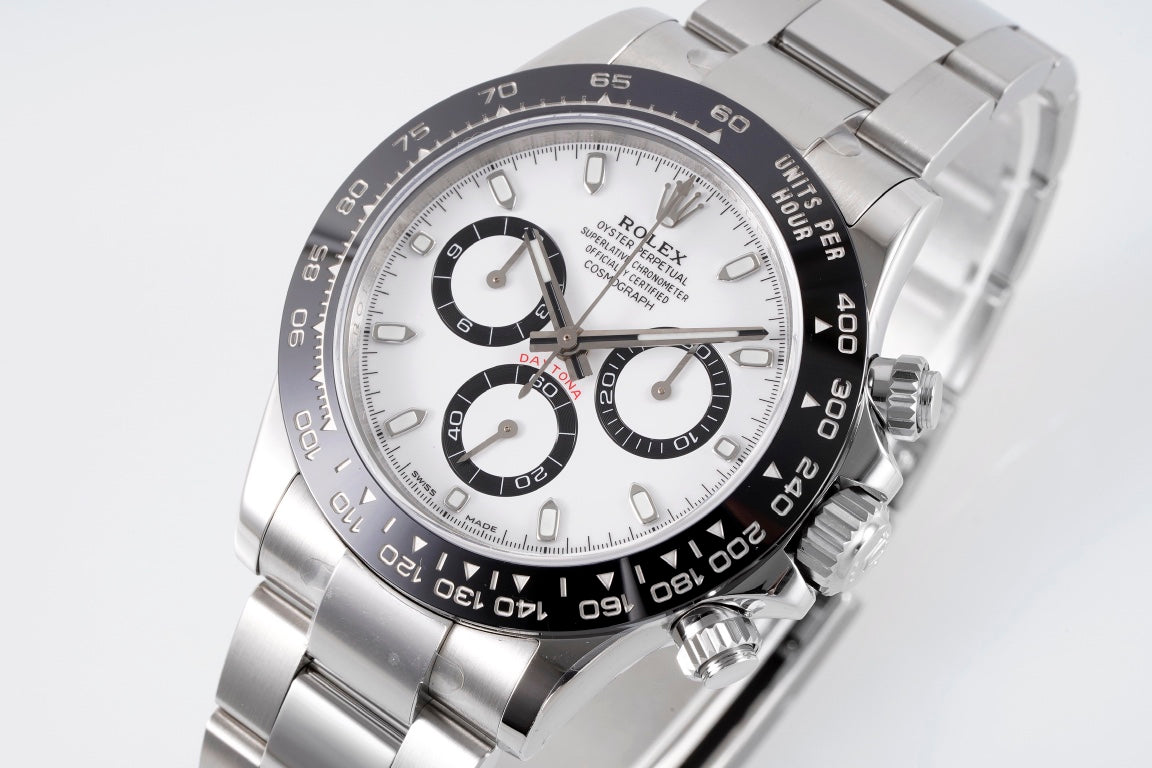 Clean Factory Daytona 116500LN White Dial | Black Bezel | Cal. 4130 | 904L Steel