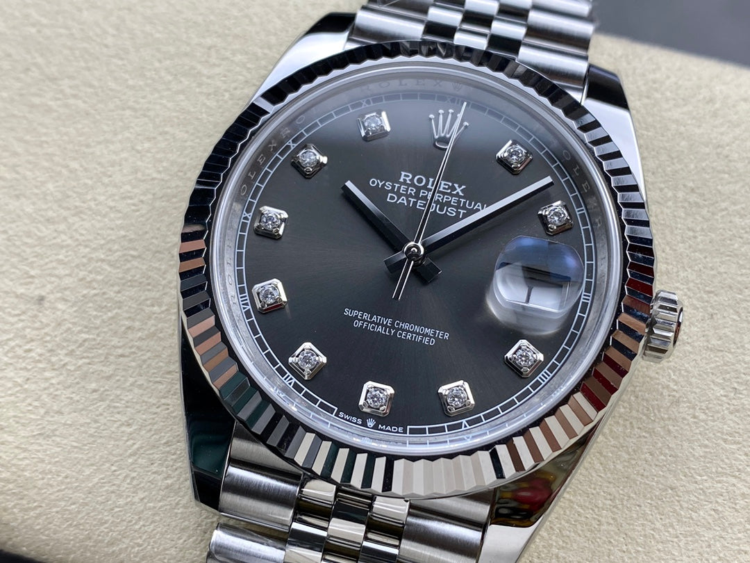 Super Clean Datejust 126334 Grey Dial | 41mm | Super 3235 Movement | 904L Steel | Platinum Bezel