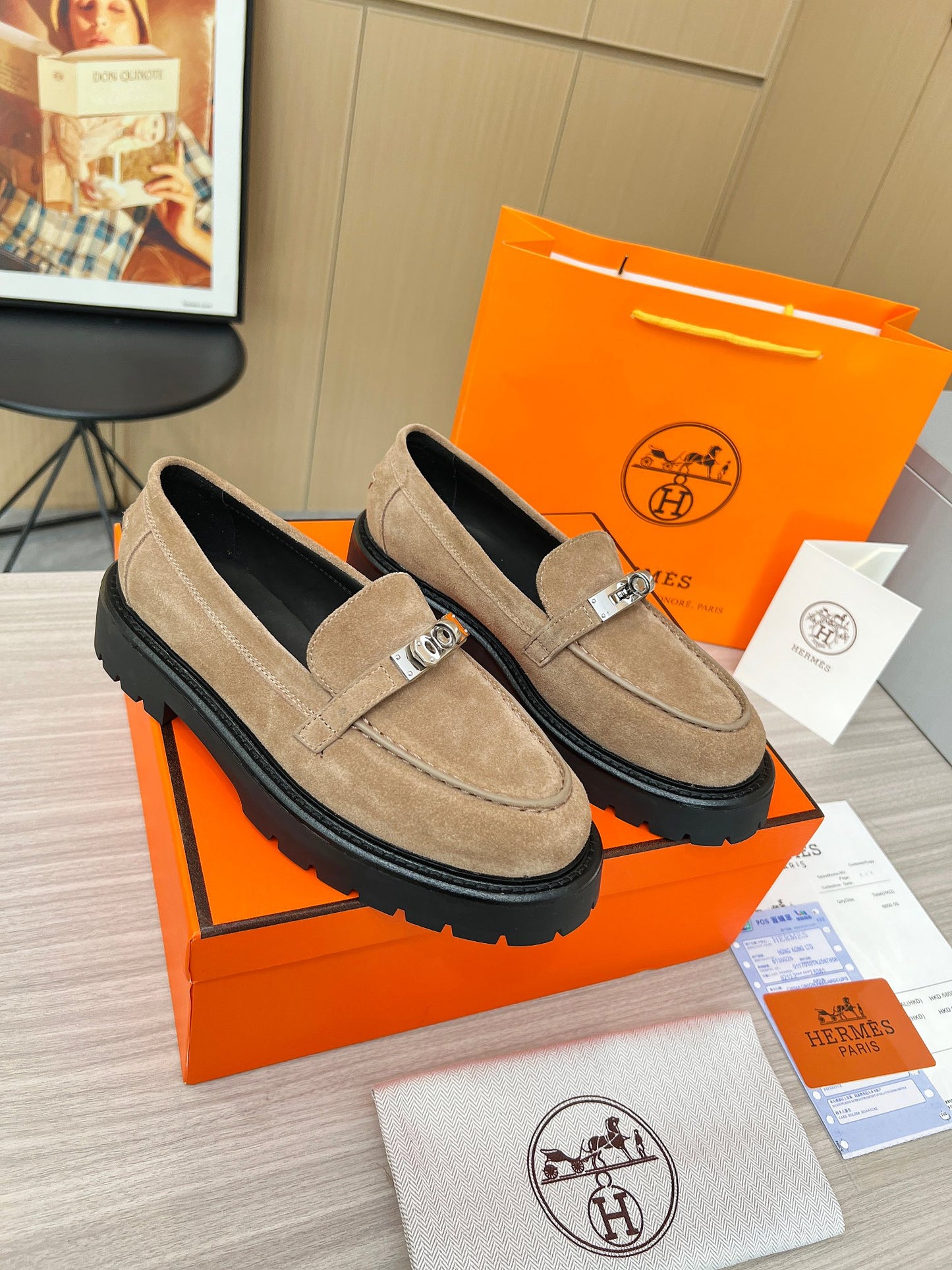 Hermes Fall 2024 Premium Handmade Leather Loafers - Women's