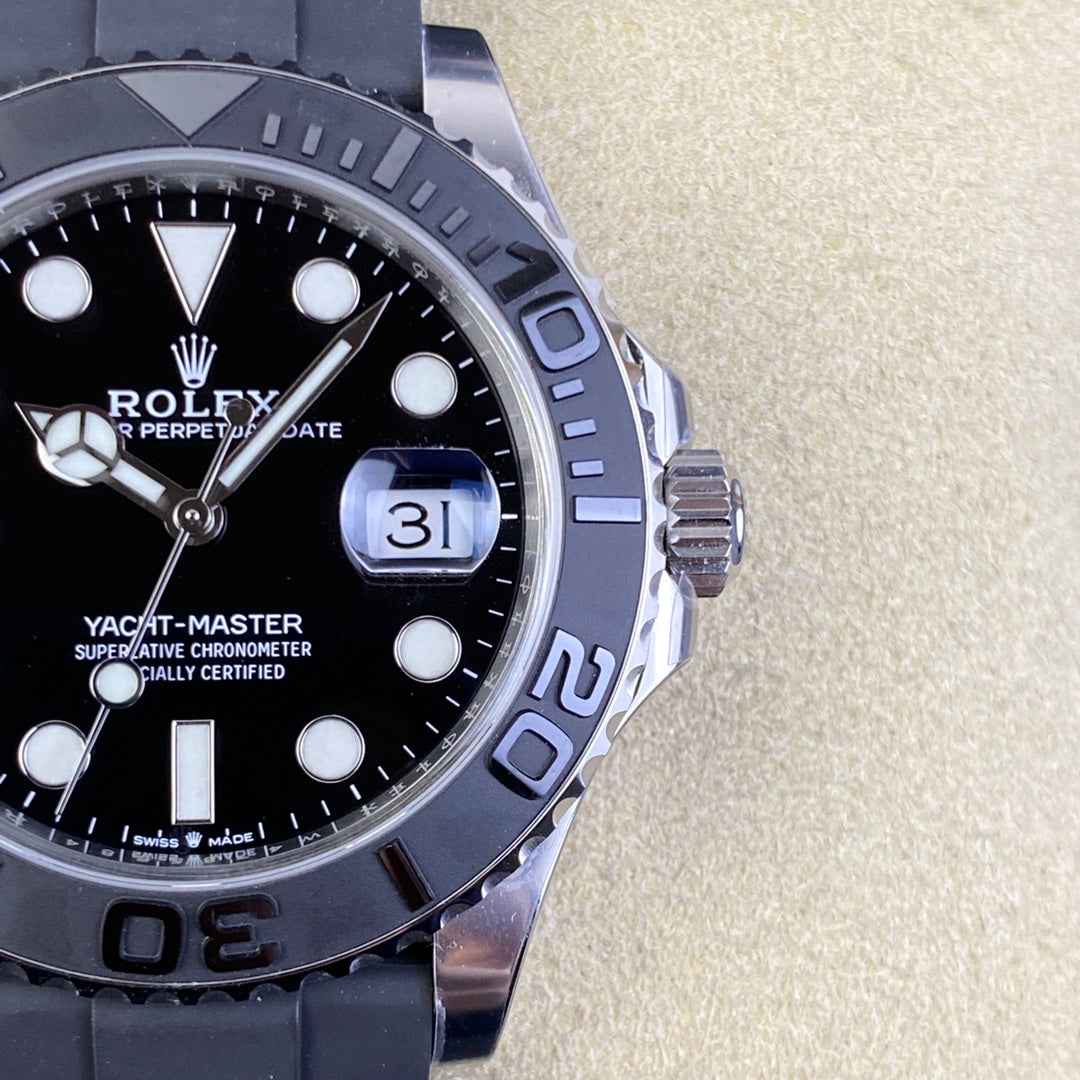 Super Clean Factory Yacht-Master 226659 | 42mm White Gold Style | 3235 Movement | Rubber Strap