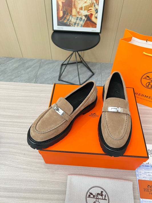 Hermes Fall 2024 Premium Handmade Leather Loafers - Women's
