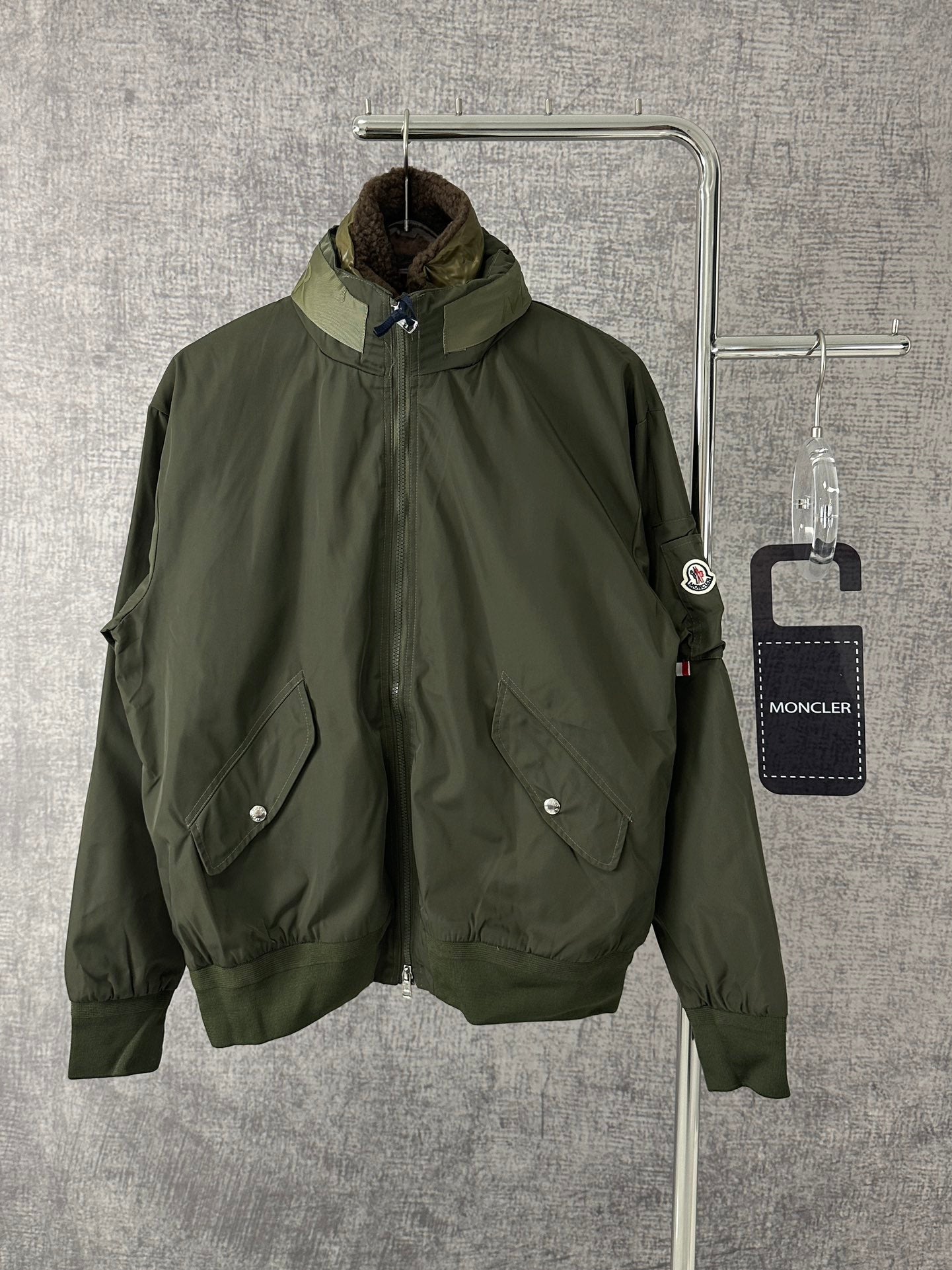 Moncler-Inspired Timur 2-in-1 Jacket and Down Vest Set Armygreen