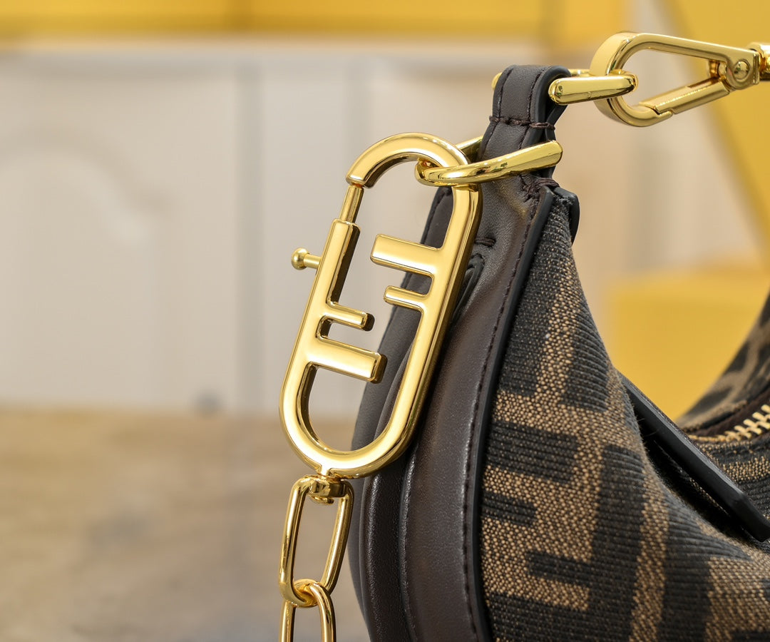 FENDI Praphy Mini Crescent Shoulder Bag – Model 2186