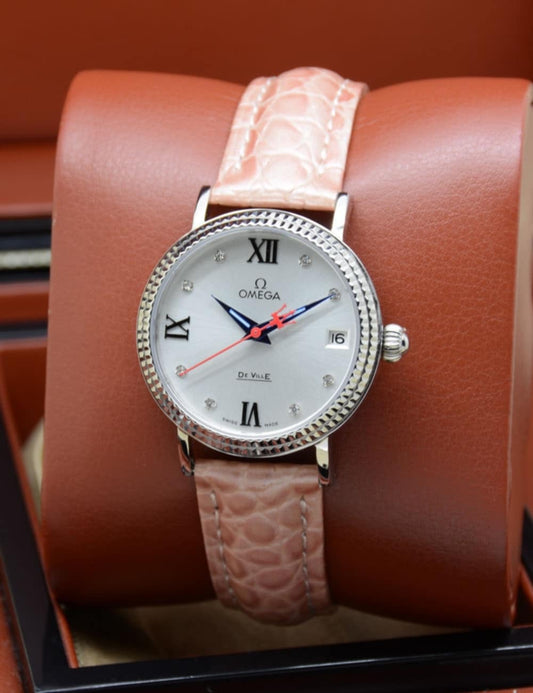 Crocodile Leather Design Watch