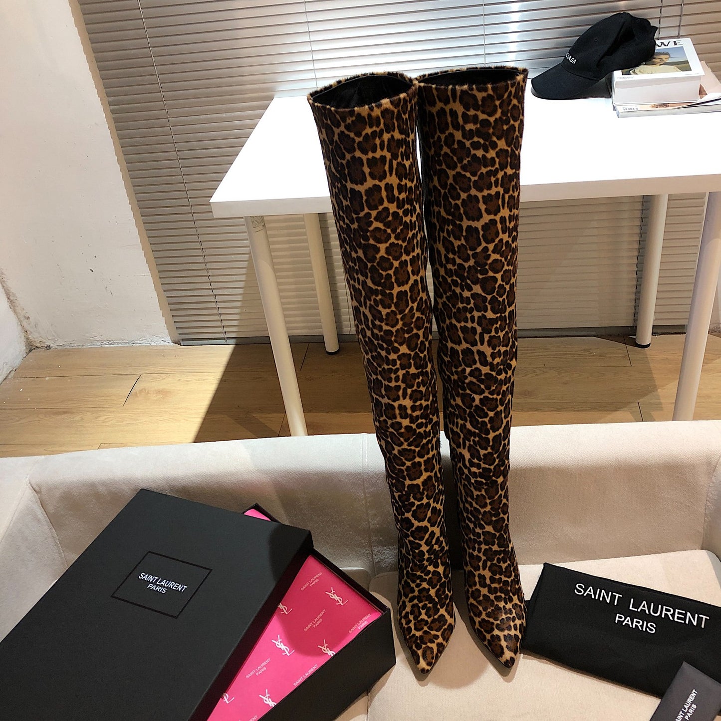 Saint Laurent YSL High-Heel Knee Boots