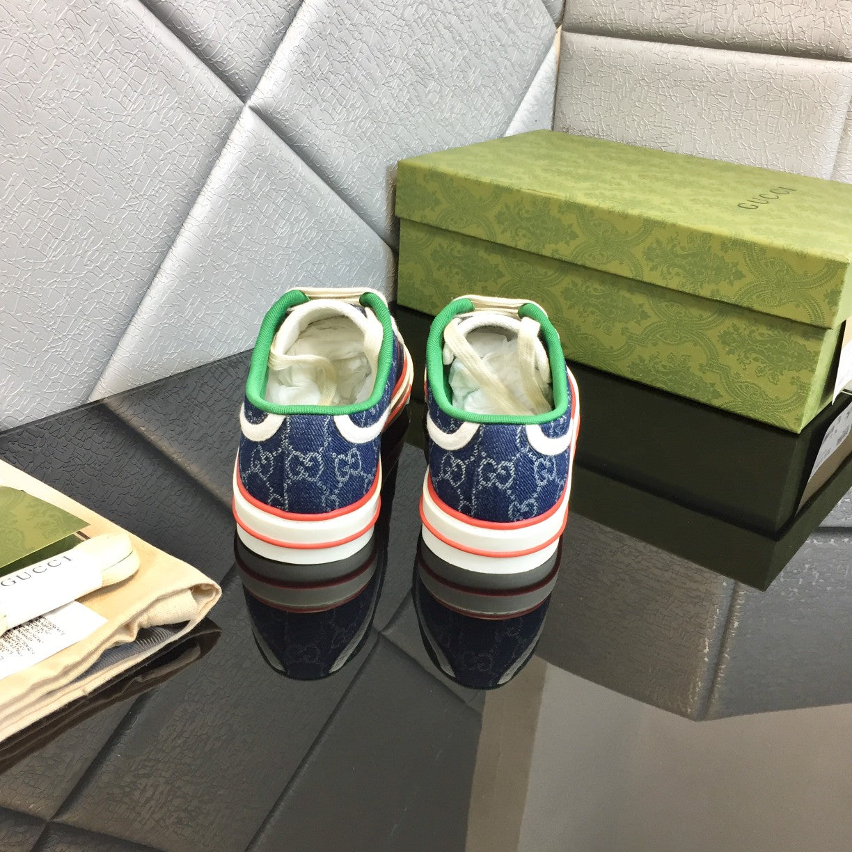 GUCCI 1977 Low-Top Double G Canvas Sneakers – 2020 Classic