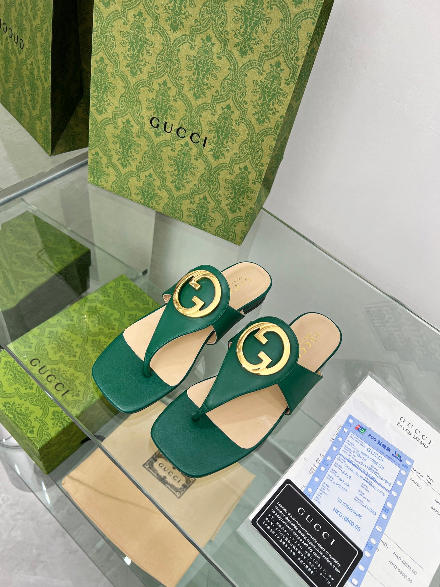 2023 Gucci-Inspired Square Toe Flip-Flops – Rubber or Leather Sole