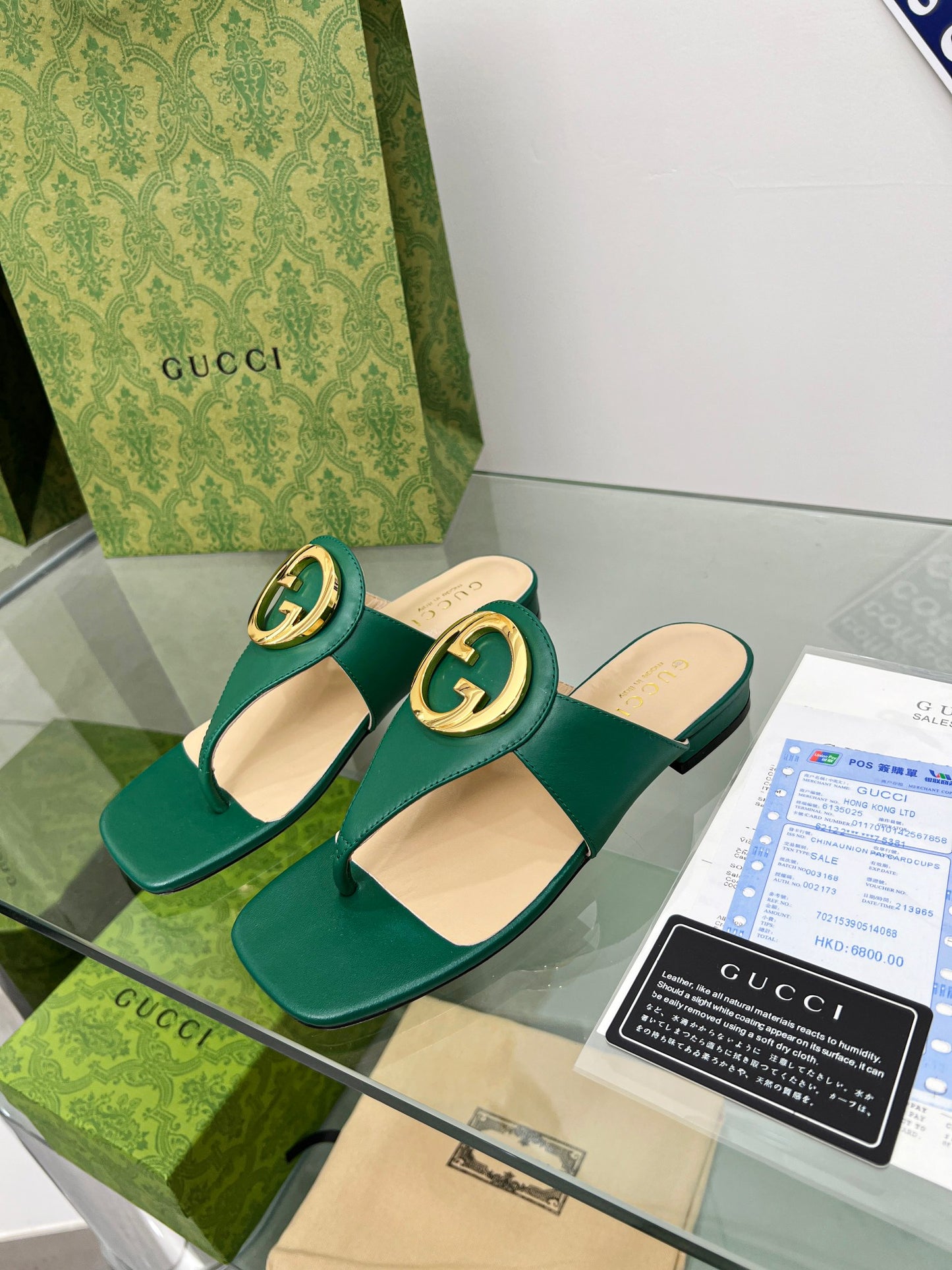 2023 Gucci-Inspired Square Toe Flip-Flops – Rubber or Leather Sole