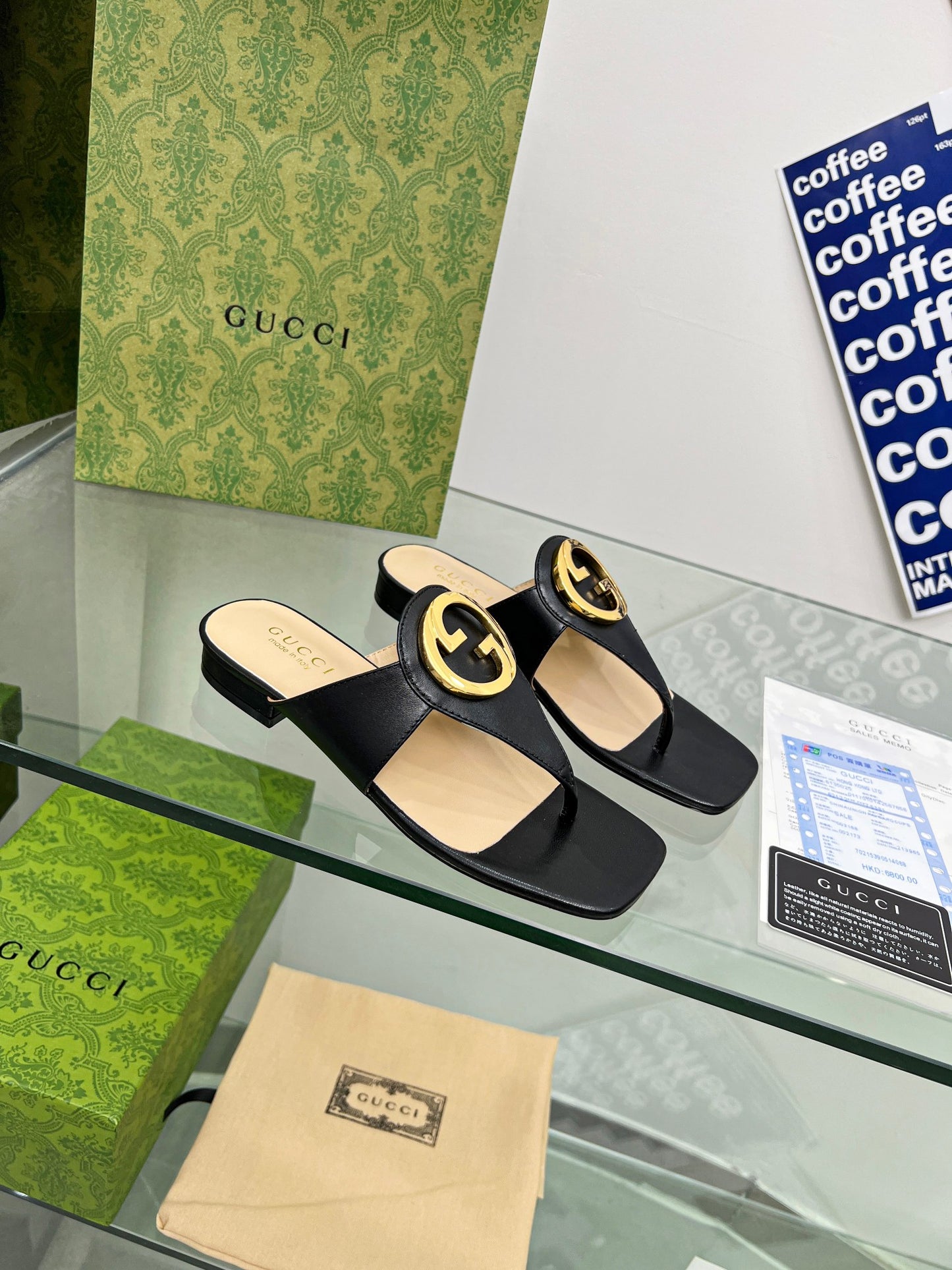 2023 Gucci-Inspired Square Toe Flip-Flops – Rubber or Leather Sole