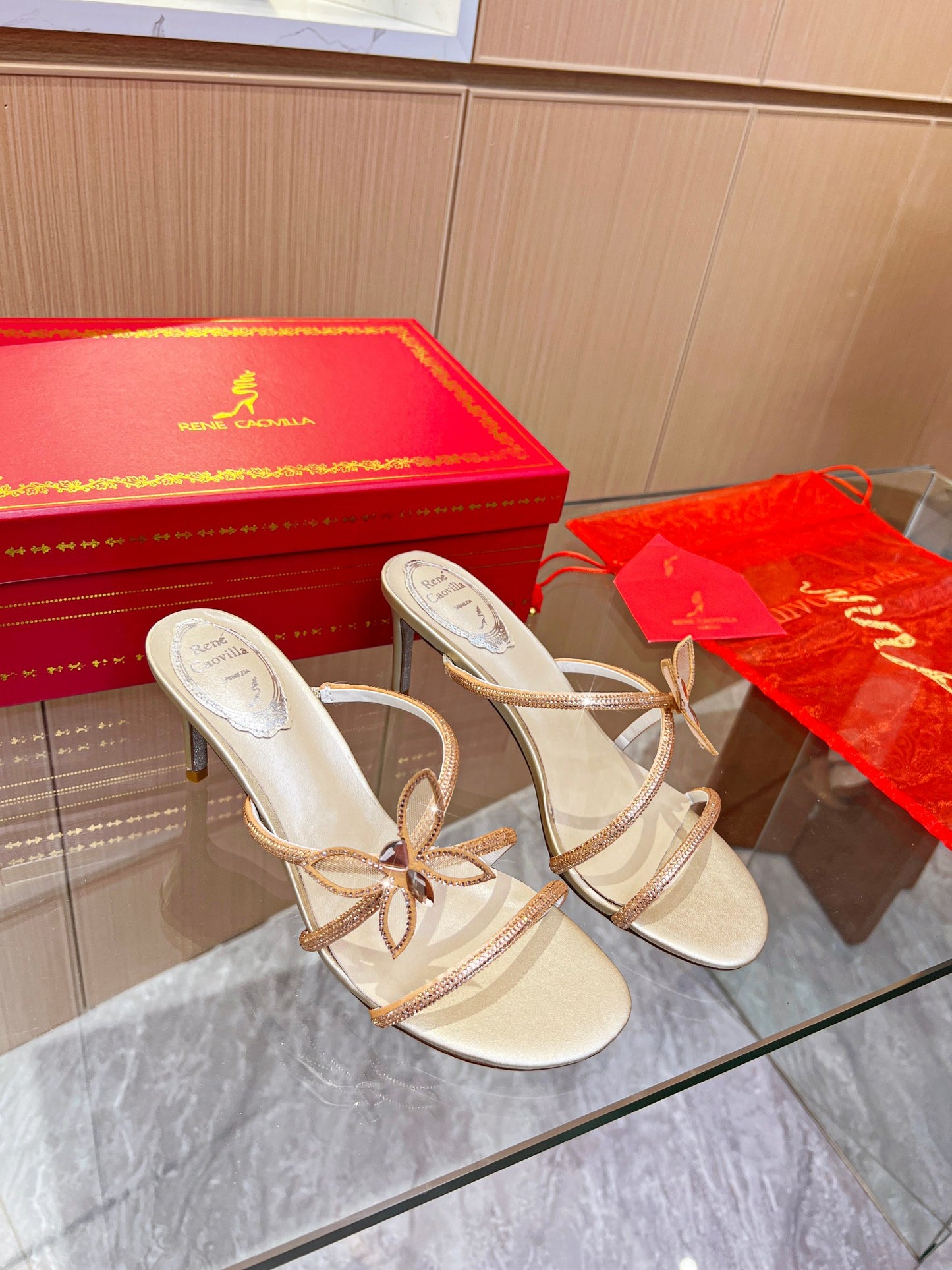 Rene Caovilla 2023 Buttreflower Crystal Sandals – Spring Butterfly Edition