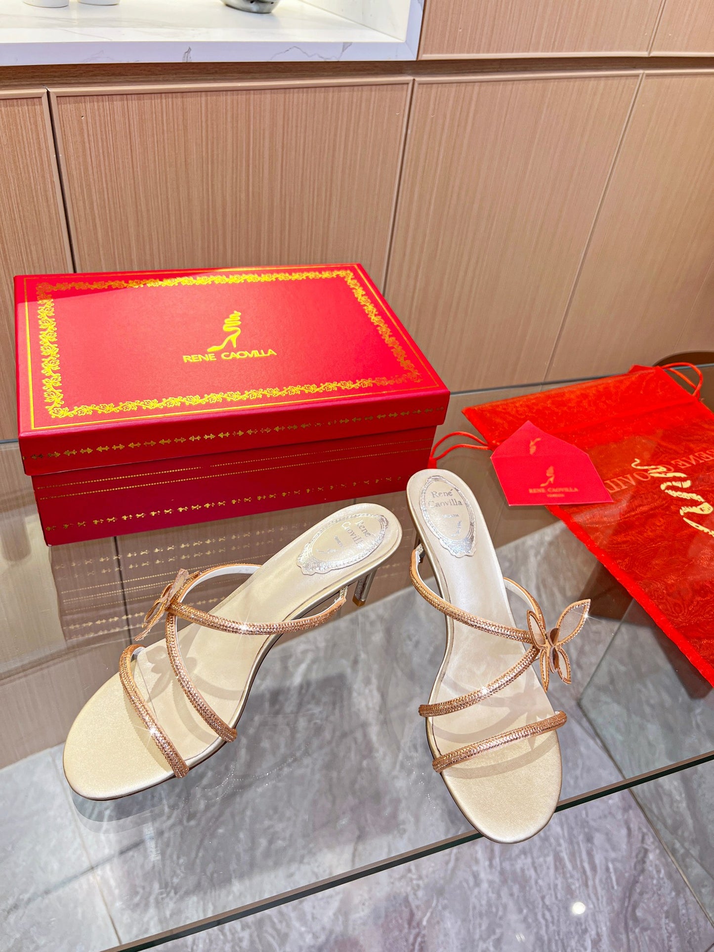 Rene Caovilla 2023 Buttreflower Crystal Sandals – Spring Butterfly Edition