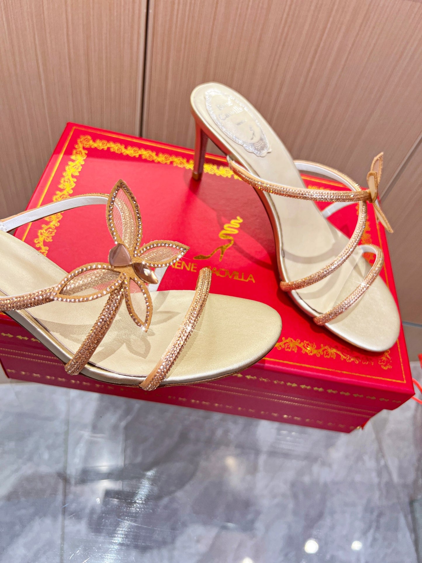 Rene Caovilla 2023 Buttreflower Crystal Sandals – Spring Butterfly Edition