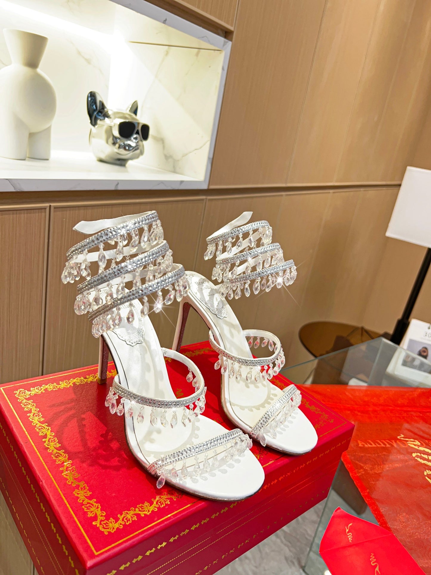 Rene Caovilla CLEO Crystal Wrap Sandals – High-End SS Bestseller