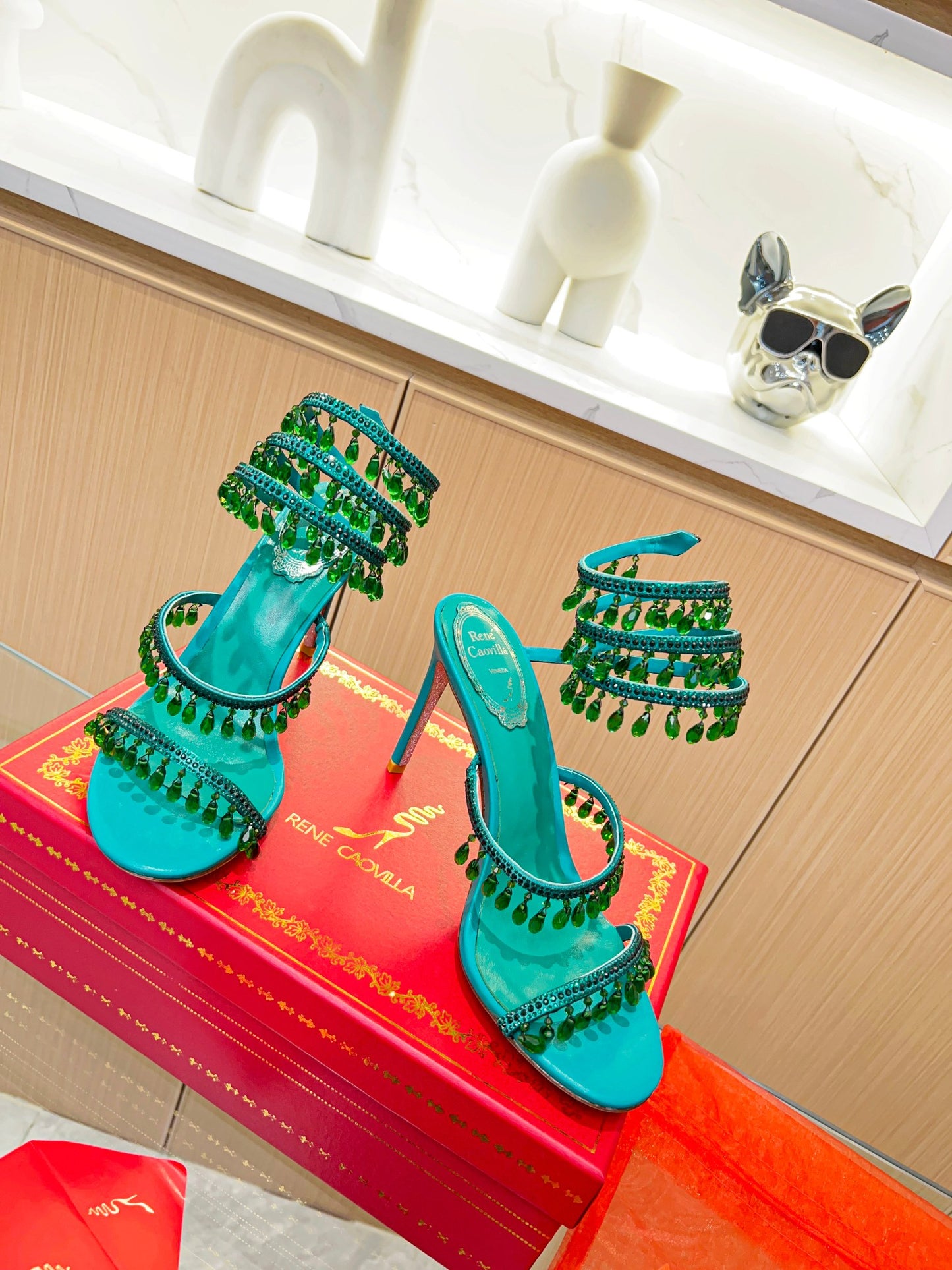 Rene Caovilla CLEO Crystal Wrap Sandals – High-End SS Bestseller