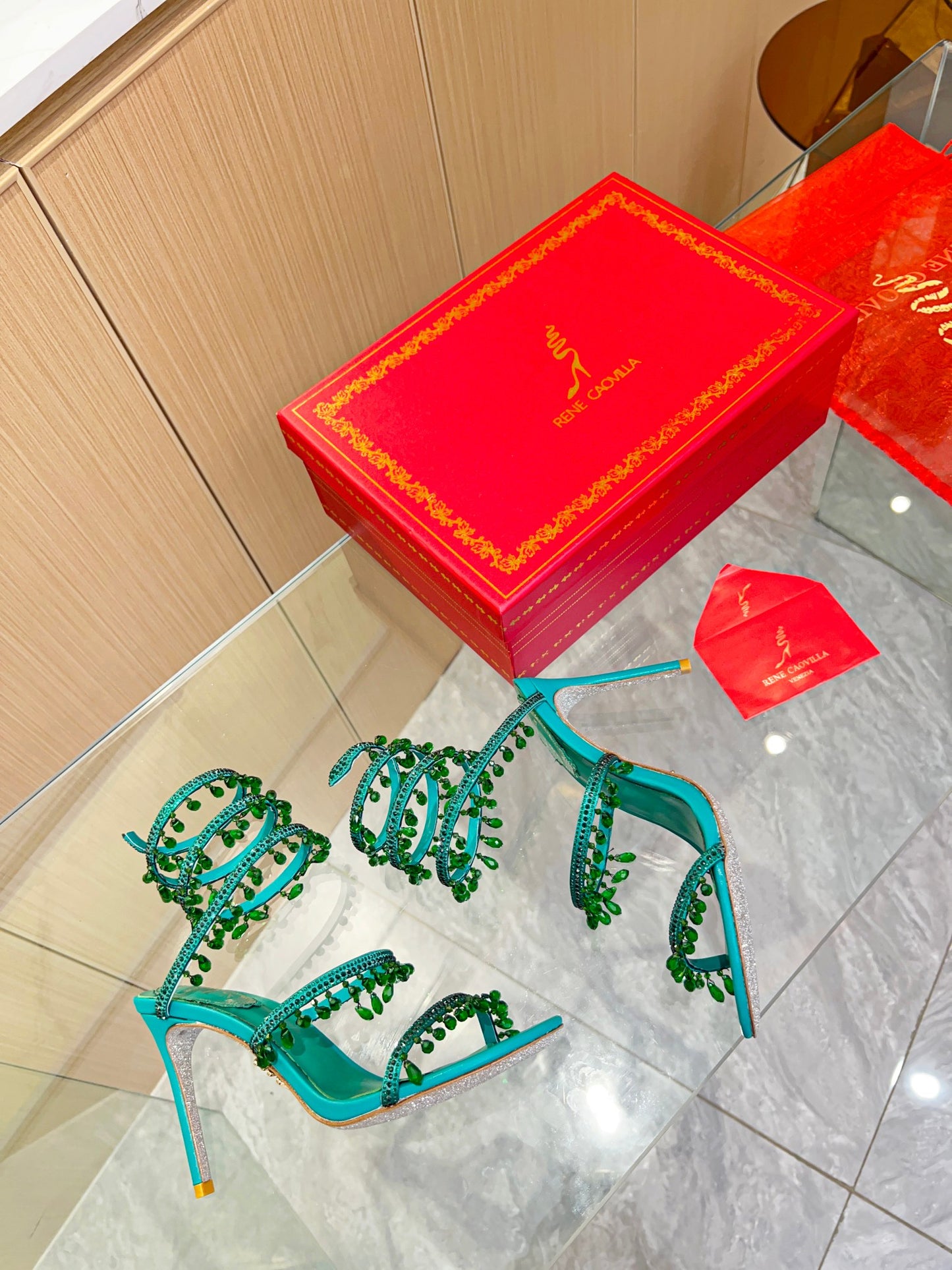 Rene Caovilla CLEO Crystal Wrap Sandals – High-End SS Bestseller