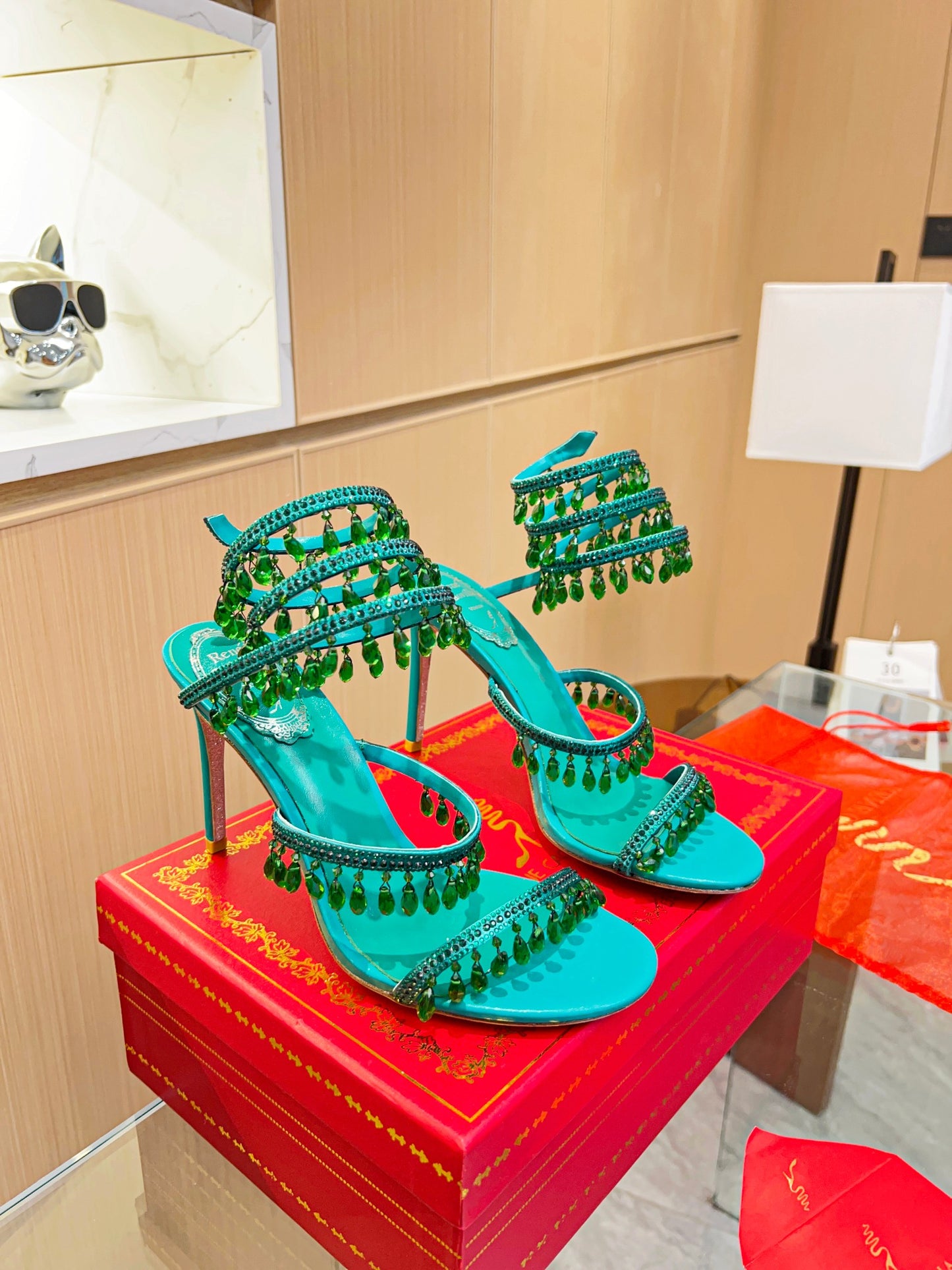 Rene Caovilla CLEO Crystal Wrap Sandals – High-End SS Bestseller