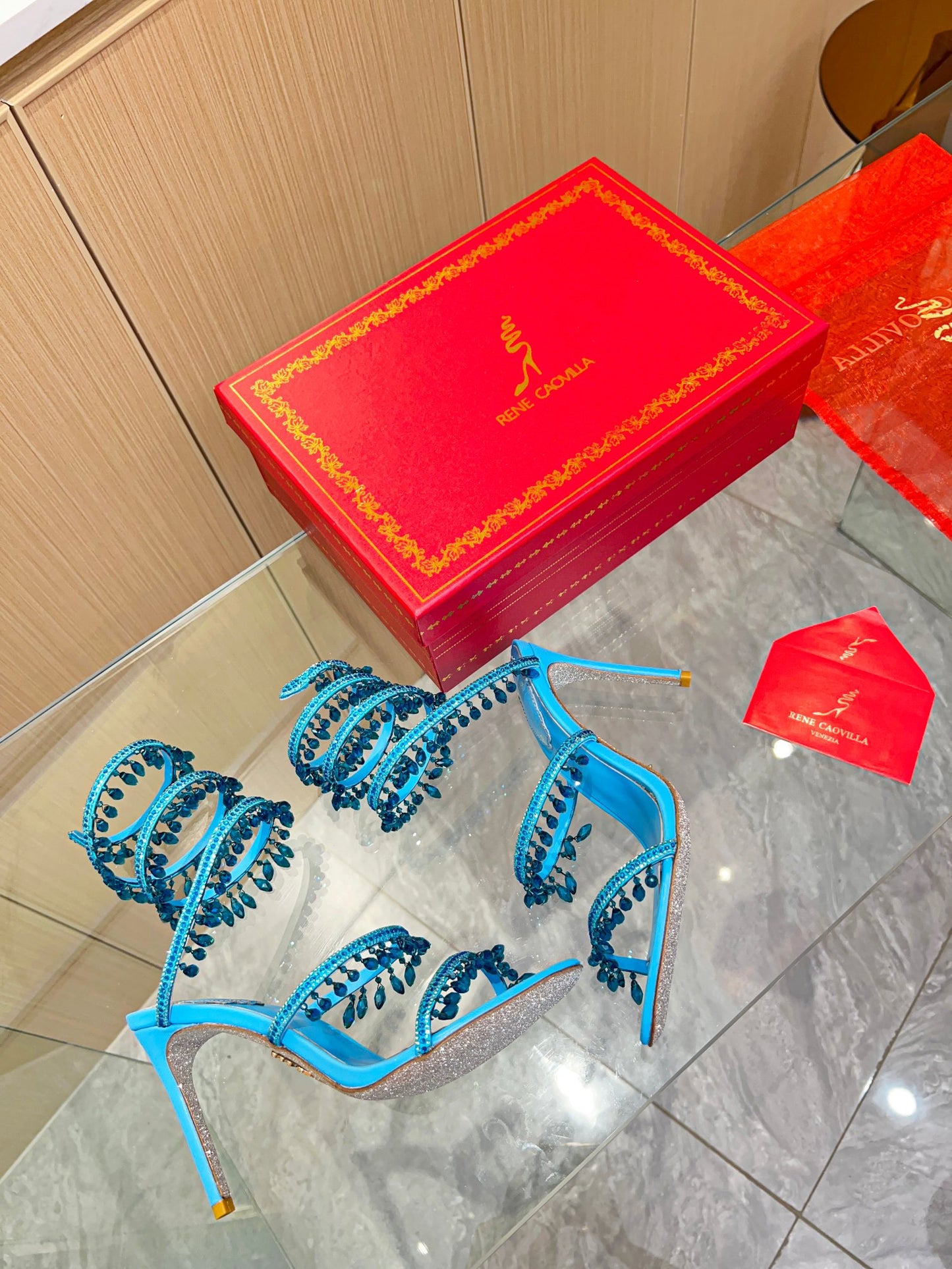 Rene Caovilla CLEO Crystal Wrap Sandals – High-End SS Bestseller