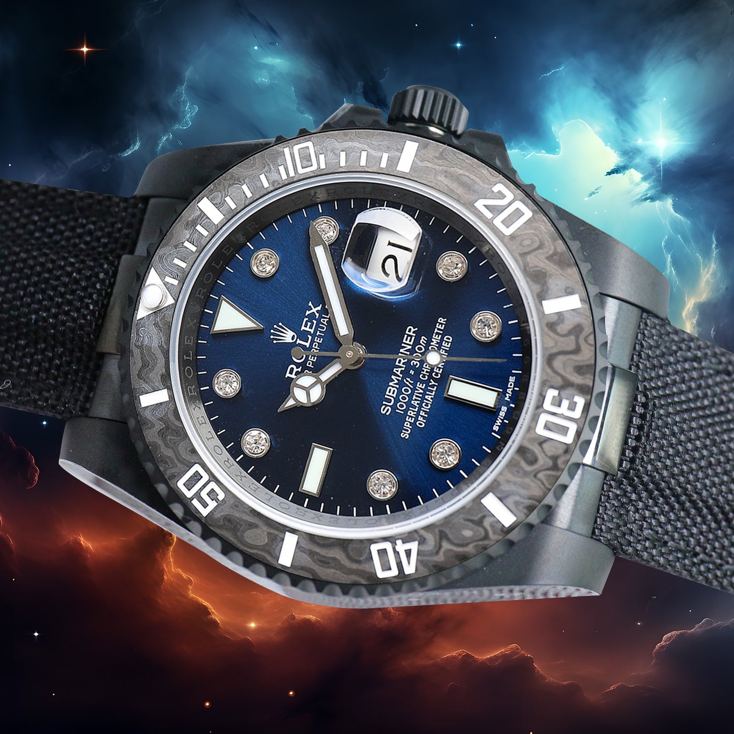 Submariner Parakeet – Custom Rolex-Style Watch (Unisex)